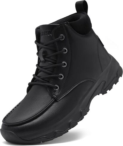 Non Slip Work Boots for Men Slip Resistant Work Shoes for Men Waterproof Leather Boot for Restaurant Food Service Kitchen Zapatos de Trabajo para Hombres Slip On Comfortable Walking Shoes in Saudi Arabia