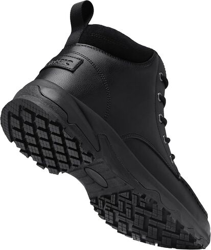 Non Slip Work Boots for Men Slip Resistant Work Shoes for Men Waterproof Leather Boot for Restaurant Food Service Kitchen Zapatos de Trabajo para Hombres Slip On Comfortable Walking Shoes in Saudi Arabia