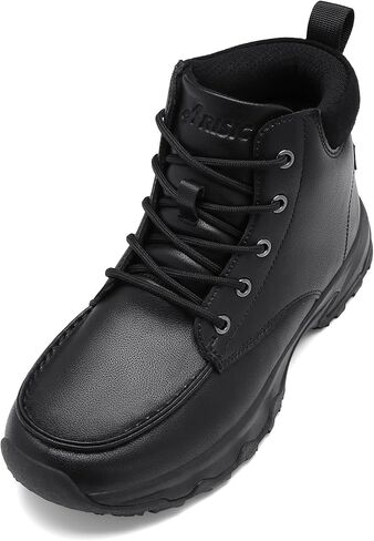 Non Slip Work Boots for Men Slip Resistant Work Shoes for Men Waterproof Leather Boot for Restaurant Food Service Kitchen Zapatos de Trabajo para Hombres Slip On Comfortable Walking Shoes in Saudi Arabia