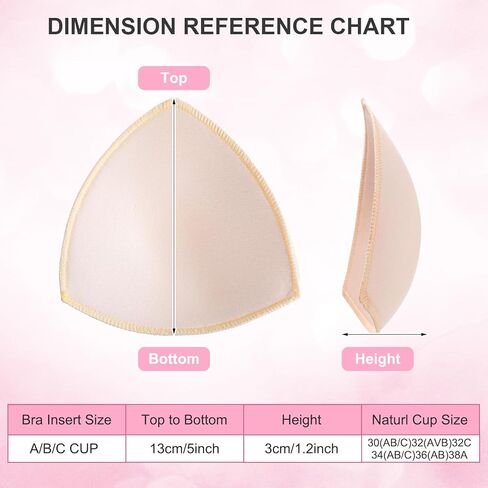 12 Pairs Sports Bra Pads Inserts, Removable Triangle Bra Insert Pads, Thin Pad for Bras Bathing Suit Inserts (Skin, Black, White) in Saudi Arabia