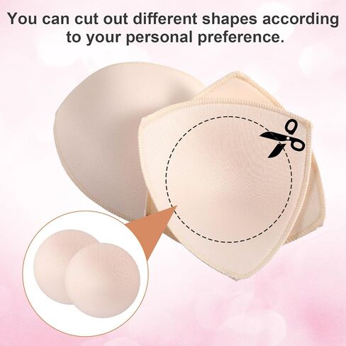12 Pairs Sports Bra Pads Inserts, Removable Triangle Bra Insert Pads, Thin Pad for Bras Bathing Suit Inserts (Skin, Black, White) in Saudi Arabia
