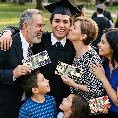 Black Class of 2026 Graduation Money Holder, 1 Piece Elegant Wooden Cash Gift Box for Graduates, Ideal College High School Graduation Gift in Saudi Arabia
