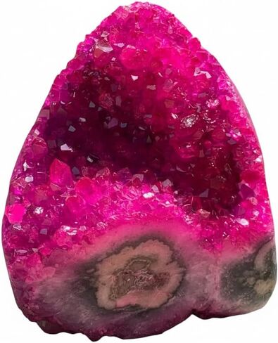 Natural Crystal Geode Clusters - 0.22-0.88lb Colorful Quartz and Amethyst for Home & Office Decor, Perfect Christmas & Valentine's Gift, Crystal Collection (Wine Red, 0.22-0.44lb) in Saudi Arabia