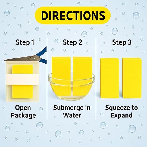 2-Pack Car Wash Sponges - Large Sponges, Extra Thick for All-Purpose Cleaning, Non-Scratch, Ideal for Vehicle Washing, Equipment Cleaning, Boat Cleaning, Rectangle in Saudi Arabia