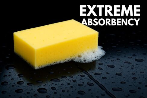 2-Pack Car Wash Sponges - Large Sponges, Extra Thick for All-Purpose Cleaning, Non-Scratch, Ideal for Vehicle Washing, Equipment Cleaning, Boat Cleaning, Rectangle in Saudi Arabia