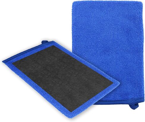 2PCS Car Clay Mitt Auto Detailing,Anti-Scratch Soft Clay Bar Mit for Car Surface Detailing,Reusable Clays Mitt for Cars Detailings as Clays Towel for Paint,Glass,Metal in Saudi Arabia