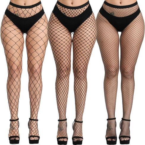 عون اند هون جوارب شبكية للنساء الفخذ العليا جوارب طويلة عالية الخصر مثير الجوارب شبكة صيد السمك in Kuwait