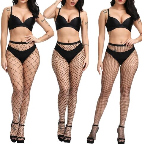 عون اند هون جوارب شبكية للنساء الفخذ العليا جوارب طويلة عالية الخصر مثير الجوارب شبكة صيد السمك in Kuwait