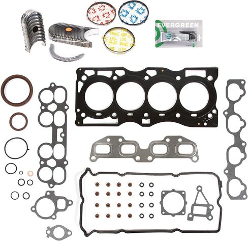 Evergreen SA-9761228186-3 مجموعة حشية كاملة حلقات محامل متوافقة مع/لـ 02-06 Nissan Altima Sentra 2.5 QR25DE in Kuwait