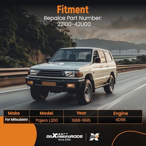 رأس اسطوانة مجمعة من الألومنيوم لمحرك الديزل maxpeedingrods 4D56/T لسيارة Mitsubishi Pajero L200 1988-1995، بديل لـ 22100-42U00 in Kuwait