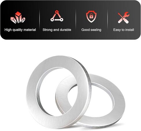 20 PCS M14 Oil Plug Crush Washer, Oil Drain Plug Gasket Washer, Leak Prevention Alloy Crush Washer Seals Rings for Honda/Acura 94109-14000 (Silver) in Saudi Arabia