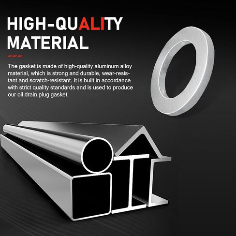 20 PCS M14 Oil Plug Crush Washer, Oil Drain Plug Gasket Washer, Leak Prevention Alloy Crush Washer Seals Rings for Honda/Acura 94109-14000 (Silver) in Saudi Arabia