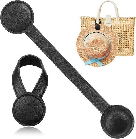 Magnetic Hat Clip, Hat Clips for Travel On Bag Leather Magnetic Cap Clip Strong Leather Holder with Secure Closure Purse Magnet Hook Clips for Purses Backpacks Tote Bags Beach Vacation Essentials in Saudi Arabia