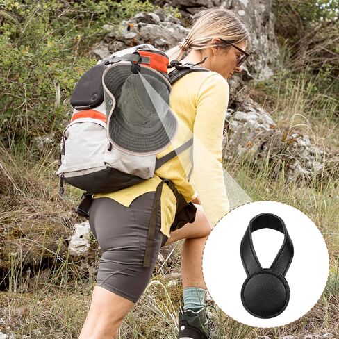 Magnetic Hat Clip, Hat Clips for Travel On Bag Leather Magnetic Cap Clip Strong Leather Holder with Secure Closure Purse Magnet Hook Clips for Purses Backpacks Tote Bags Beach Vacation Essentials in Saudi Arabia