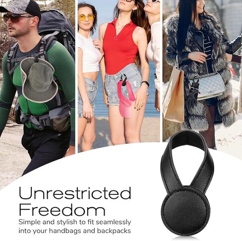 Magnetic Hat Clip, Hat Clips for Travel On Bag Leather Magnetic Cap Clip Strong Leather Holder with Secure Closure Purse Magnet Hook Clips for Purses Backpacks Tote Bags Beach Vacation Essentials in Saudi Arabia