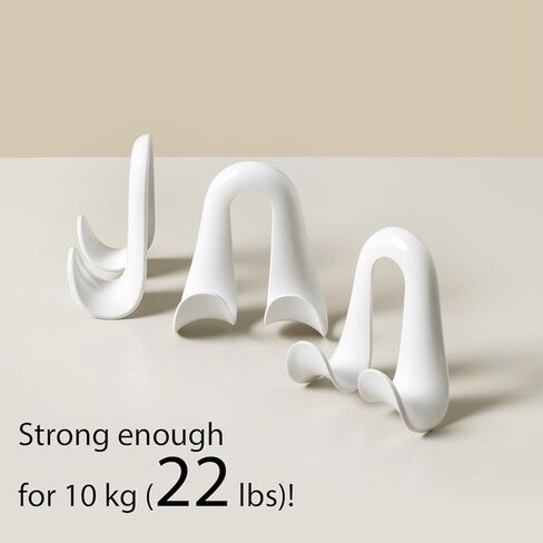 شماعات محفظة للخزانة - 4 عبوات من خطافات الحقائب الطويلة للغاية، شديدة التحمل بوزن 22 كجم، منظم موفر للمساحة للمحافظ وحقائب اليد والأحزمة وحقائب الظهر والقبعات، أبيض (أبيض، 4 قطع) in Kuwait