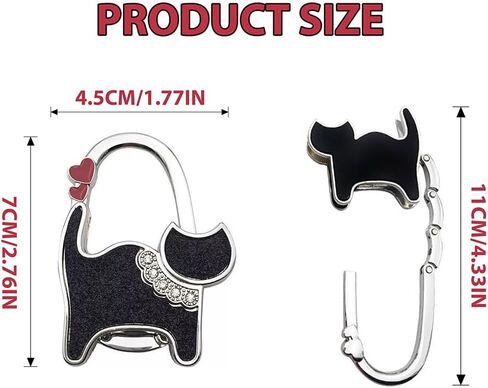 Purse Hooks for Table and Bars,Portable Purse Hanger Organizers Hooks,Foldable Folding Purse Table Hook Hanger(Cat Design) in Saudi Arabia