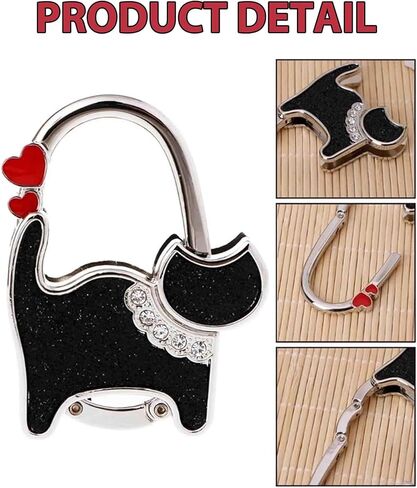 Purse Hooks for Table and Bars,Portable Purse Hanger Organizers Hooks,Foldable Folding Purse Table Hook Hanger(Cat Design) in Saudi Arabia