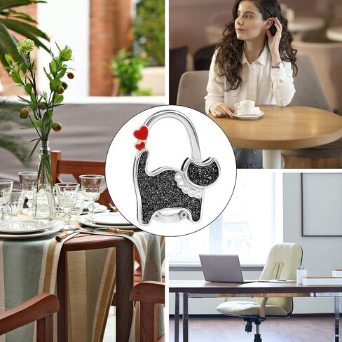 Purse Hooks for Table and Bars,Portable Purse Hanger Organizers Hooks,Foldable Folding Purse Table Hook Hanger(Cat Design) in Saudi Arabia