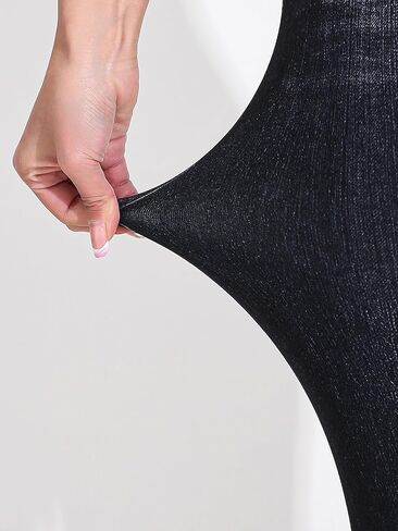 Spring Summer Ladies Elegant Imitation Denim Fashion Casual Legging Simple Black Leggings Soft Comfortable Nine-Point Pants in Saudi Arabia