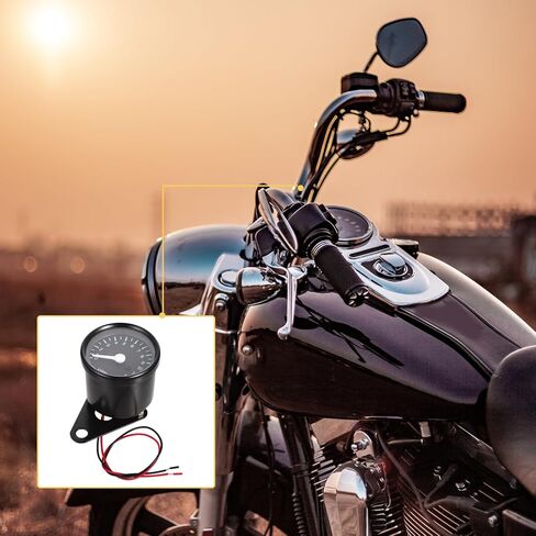 Milisten Motorcycle Tachometer 12000 Digital Speed Meter with Led Backlight Compact 3.14X2.63 Inch Replacement Gauge for Motorbike Instrument Panel in Saudi Arabia