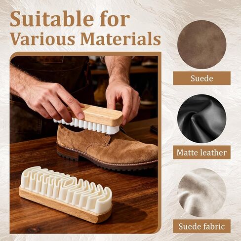 قطعتان من فرش الأحذية المصنوعة من الجلد السويدي مع ممحاة من الجلد السويدي، مجموعة فرش تنظيف من جلد النوبوك للأحذية المصنوعة من الجلد السويدي والأحذية طويلة الرقبة والأحذية الرياضية والسترات والعناية بالجلد in Kuwait