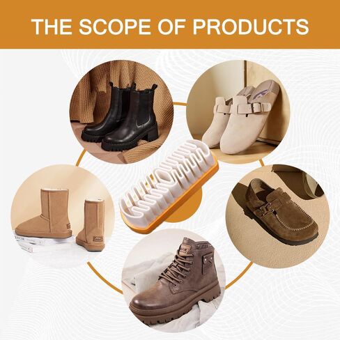 3PCS Suede Brush and Eraser Set,Soft Rubber Bristle Shoe Brush,Suede Shoes Cleaner with Microfiber Shoe Cloth,Suede Cleaning Kit with Soft Brush&Stain Eraser for Shoes, Bags, Jacket, Purse, Sofa in Saudi Arabia