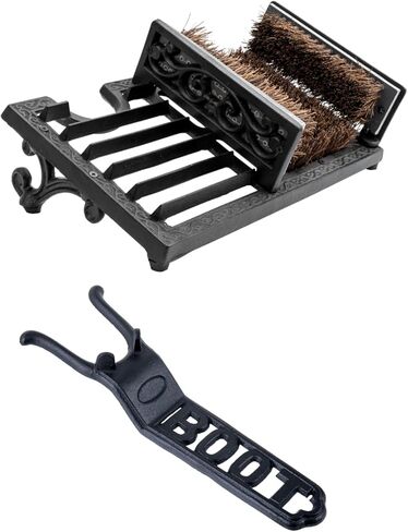 MyGift Boot Brush Scraper Outdoor, Boot Cleaner Scrubber & Boot Jack Remover for Cowboy Boots in Saudi Arabia