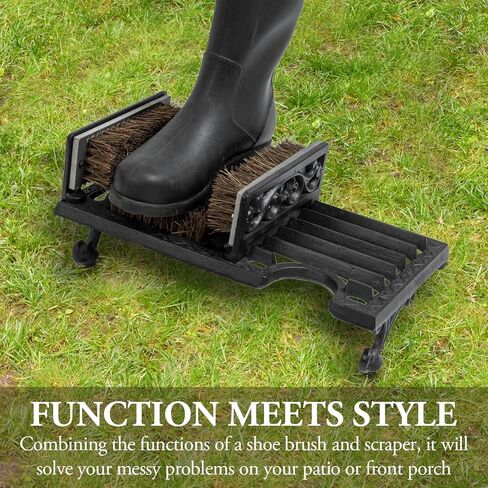 MyGift Boot Brush Scraper Outdoor, Boot Cleaner Scrubber & Boot Jack Remover for Cowboy Boots in Saudi Arabia