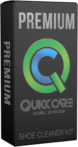 QuickCare Premium Shoe Cleaner with Conditioner, Brush & Sponge, Ultimate Cleaning Shoes Kit for Sneakers, Leather, Suede, Canvas, Mesh, Shoe Care Set, Foam Touch-Up Solution, 8 oz in Saudi Arabia