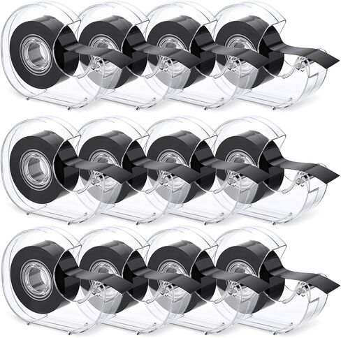 Tenceur 12 Pack Magnetic Tape Dispenser Roll 16 ft Long x 0.75" Wide Adhesive Magnet Tape Bulk Roll Flexible Magnet Magnetic Strips with Adhesive Backing for DIY Fridge Board Home Office in Saudi Arabia