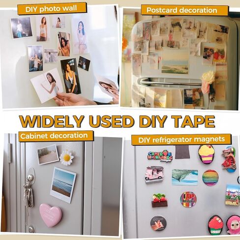 Tenceur 12 Pack Magnetic Tape Dispenser Roll 16 ft Long x 0.75" Wide Adhesive Magnet Tape Bulk Roll Flexible Magnet Magnetic Strips with Adhesive Backing for DIY Fridge Board Home Office in Saudi Arabia