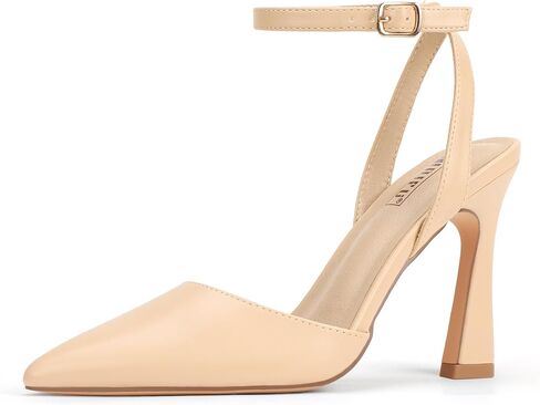 IDIFU IN4 Closed Toe High Heels Slingback Stiletto Pointed Toe Heels for Women Dressy Wedding Party Bridal Bride Prom Evening Work Dress Shoes Comfortable Fashion Cute Ankle Strap Pumps Shoes in Saudi Arabia