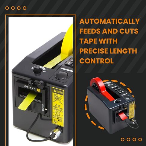 موزع الأشرطة الكهربائية START International ZCM1000 - آلة قطع الأشرطة اللاصقة الأوتوماتيكية مع بكرة تغذية قابلة للتعديل، إطار فولاذي، شاشة LED - للأشرطة مقاس 0.28 بوصة - 2 بوصة in Kuwait