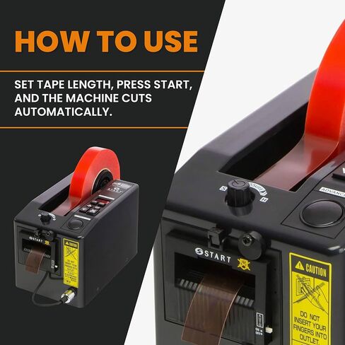 موزع الأشرطة الكهربائية START International ZCM1000 - آلة قطع الأشرطة اللاصقة الأوتوماتيكية مع بكرة تغذية قابلة للتعديل، إطار فولاذي، شاشة LED - للأشرطة مقاس 0.28 بوصة - 2 بوصة in Kuwait