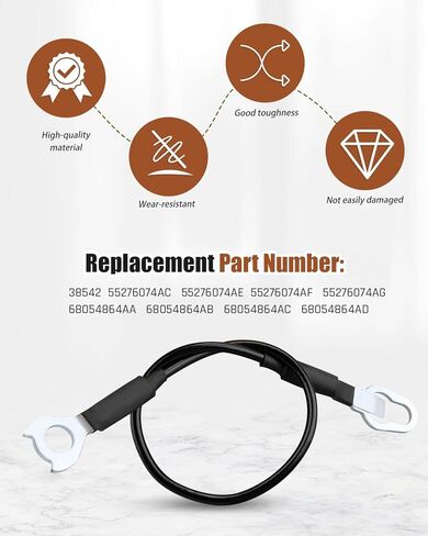 22-7/16 in Tailgate Support Cable Set Replace 38542 Fit for Dodge Ram 1500 2500 3500 2003-2024, 2 Pack in Saudi Arabia