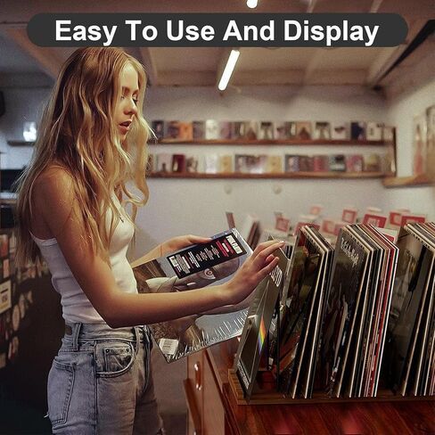 رف حامل تسجيلات الفينيل لـ 50-70 LPs، حامل تسجيلات فينيل ريترو الآن يلعب بقاعدة من الخشب الصلب ووسادة مضادة للانزلاق، حامل عرض سجل، تخزين تسجيلات الفينيل ومنظم لعرض المجموعة in Kuwait