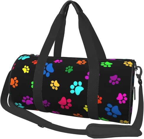 ليوبارد طباعة خلفية سوداء الرياضة حقيبة قاعة رياضة السفر حقيبة القماش الخشن الأحذية مقصورة للرجال النساء طوي خفيفة الوزن اليوغا رياضة حقيبة رياضية in Kuwait