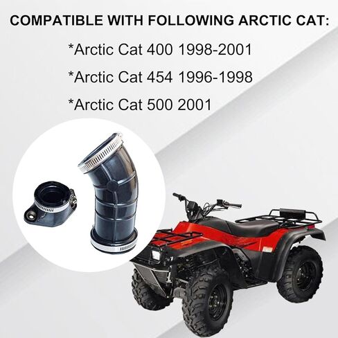 مجموعة أحذية مدخل مشعب السحب وصندوق الهواء للخدمة الشاقة متوافقة مع Arctic Cat 400 1998-2001، 454 1996-1998، 500 2001 OE # 0470-305 3402-149 | مطاط متين + مشابك متضمنة in Kuwait