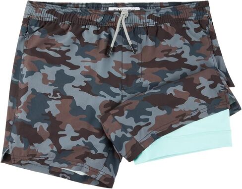 NIMENJOJA Mens 5.5" Gym Running Shorts 2 in 1 Quick Dry Workout Athletic Compression Shorts for Men in Saudi Arabia