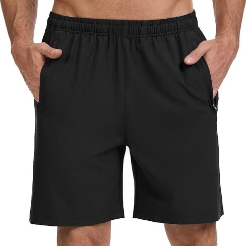 BASSDASH Men's 7" Inseam Hiking Fishing Shorts UPF 50+ with 3 Zipper Pockets Lightweight Water Resistant Quick Dry FP12M in Saudi Arabia