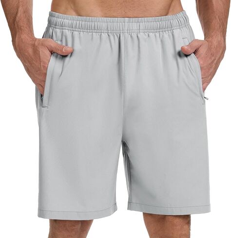BASSDASH Men's 7" Inseam Hiking Fishing Shorts UPF 50+ with 3 Zipper Pockets Lightweight Water Resistant Quick Dry FP12M in Saudi Arabia