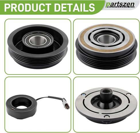 15-4709 AC Compressor Clutch Kit 5.3L 5.7L for GMC Sierra 2500 Yukon Savana 2500 Savana 3500 for Chevy Suburban 2500 Tahoe for Cadillac Escalade Replace 20906283 Pulley Coil Bearing Plate in Saudi Arabia