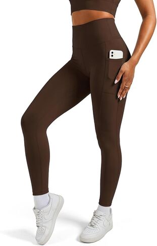 Women High Waisted Yoga Leggings with Pockets, Squat-Proof Workouts Pants, Tummy Control for Gym, Athletic Wear in Saudi Arabia
