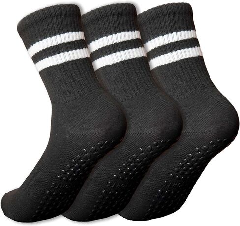 Pilates Socks with Grips Women Non-Slip 3-Pack for Gym Ballet Yoga, Barre, Hospital in Saudi Arabia