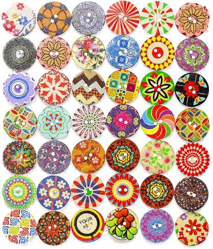 أزرار خشبية غير مكتملة - أزرار خشبية مستديرة للحرف اليدوية سترة الخياطة بواسطة Mandala Crafts Bulk 200 قطعة 10 مم 3/8 بوصة زر مع 4 فتحات in Saudi Arabia