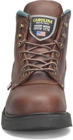 Carolina Sarge 6" Steel Toe Work Boot for Men - Rugged Leather Upper, Moisture-Wicking Lining, Cushioning Insole, Slip Resistant, Brown - 18 2E in Saudi Arabia
