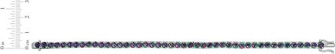 925 Sterling Silver Genuine Mystic Topaz Tennis Bracelet, 15Ct Total 4mm Round in Saudi Arabia