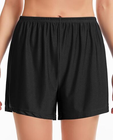 Vlazom Women's Satin Half Slip Shorts for Under Dresses Pettipants for Women Culottes Slip Shorts with Side Split S-3XL in Saudi Arabia