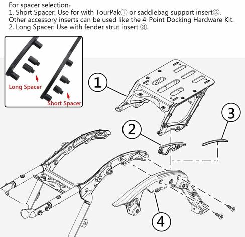 طقم أدوات دعامة الصدمات الخلفية للتعليق يناسب Harley Touring Road King Road Glide Electra Glide Street Glide 2014-2024، أسود in Kuwait